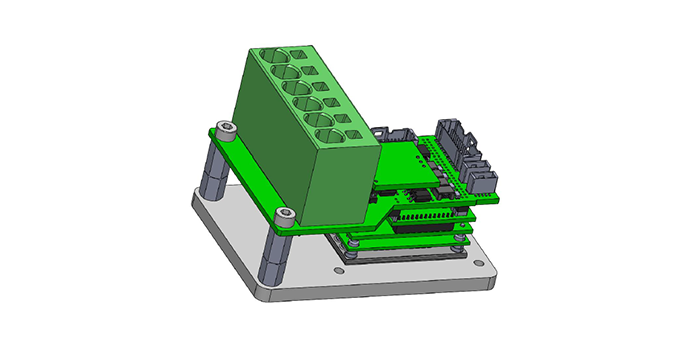Variateur EtherCAT sur mesure développé par A2V pour un bras robotique 6 axes
